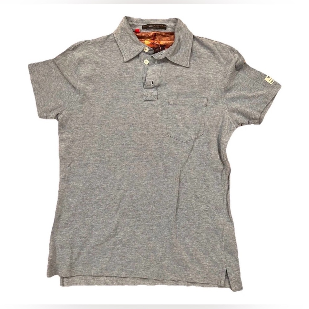 Barbour Steve McQueen Collection‎ Blue Polo Shirt Mens Size UK M USA S Pique